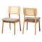 Baxton Studio Dannon Mid-Century Modern Grey Fabric and Ntural Oak Finished Wood 2-Piece Dining Chair Set 234-2PC-13292-ZORO - alternate 1